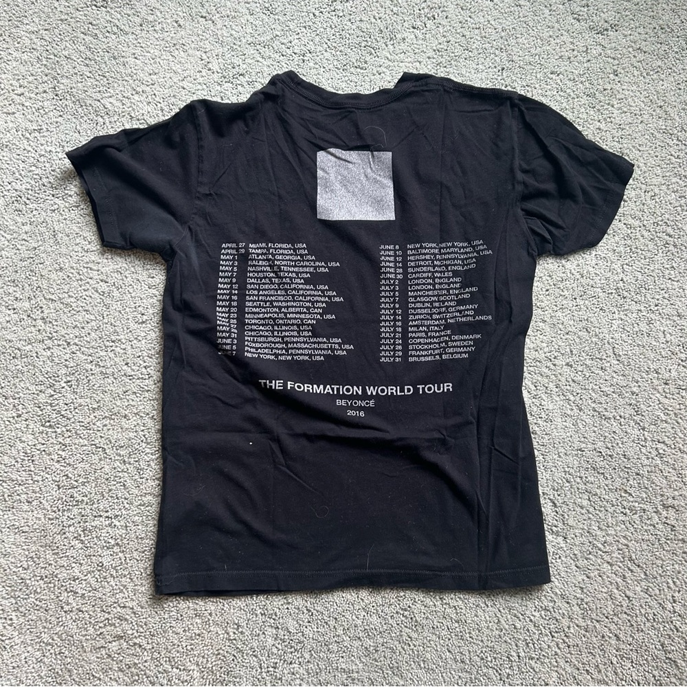 BEYONCÉ Formation Tour Graphic Black Smoke T shirt W M - Picture 4 of 6